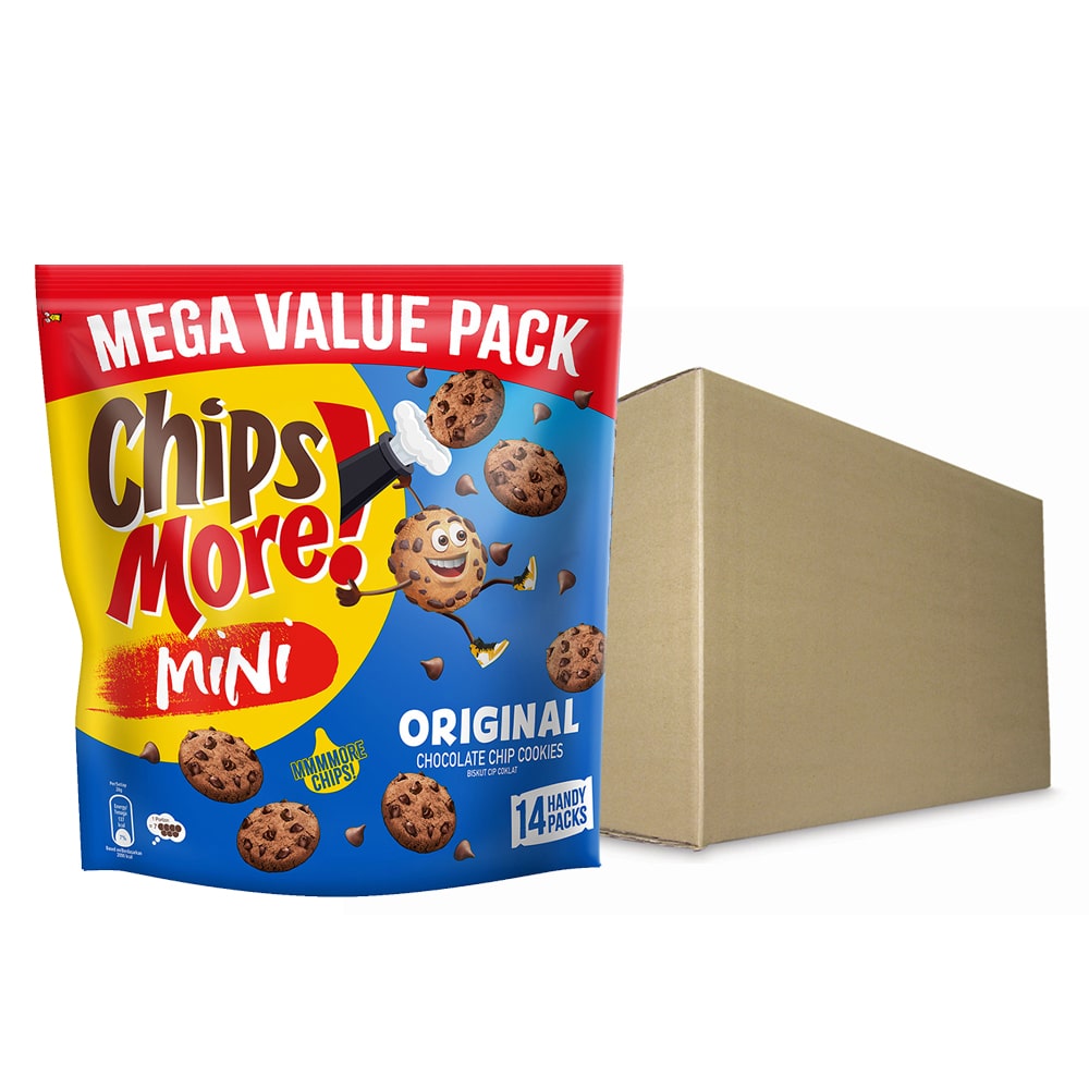 ChipsMore! Mini Mega Value Pack Original Chocolate Chip Cookies ( 14 x 28g ) – 4275547