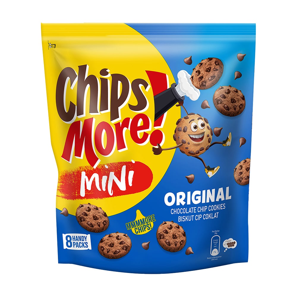 ChipsMore! Mini Multipack Original Chocolate Chip Cookies ( 8 x 28g ) – 4275553