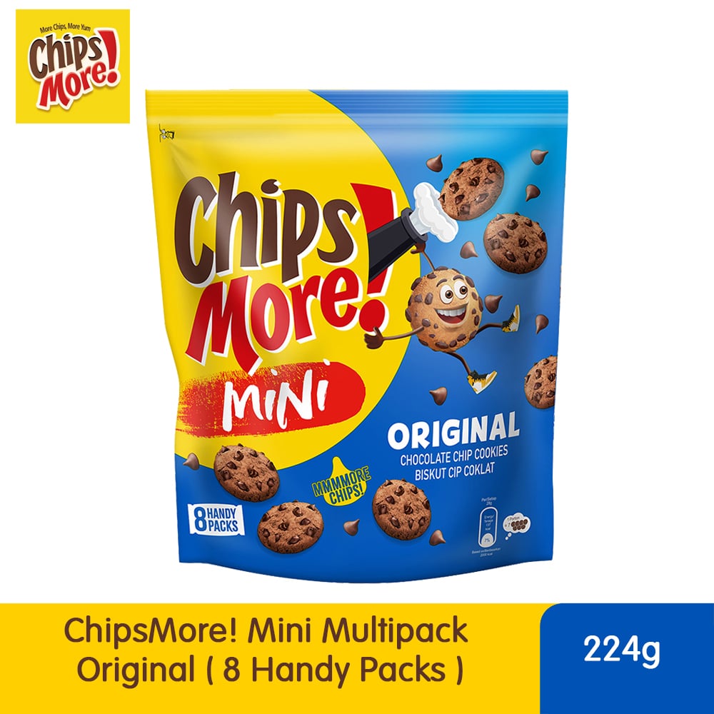 ChipsMore! Mini Multipack Original Chocolate Chip Cookies ( 8 x 28g ) – 4275553