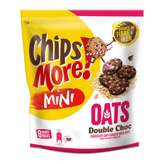 ChipsMore! Oats Double Choc Chocolate Chip Cookies Multipack (8 x 28g) 224G – 4264852