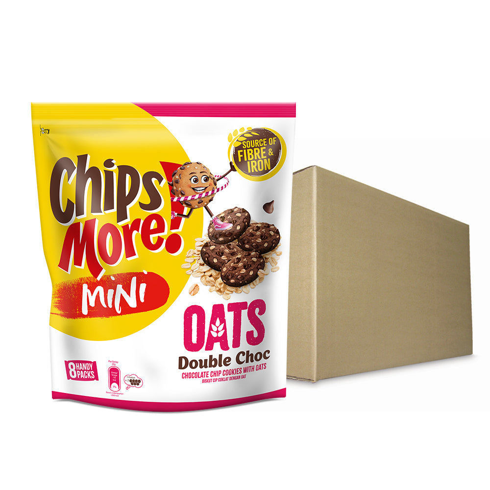 ChipsMore! Oats Double Choc Chocolate Chip Cookies Multipack (8 x 28g) 224G – 4264852