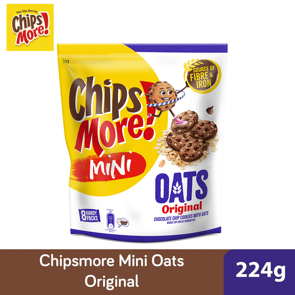 ChipsMore! Oats Original Chocolate Chip Cookies Multipack (8 x 28g) 224G – 4264853
