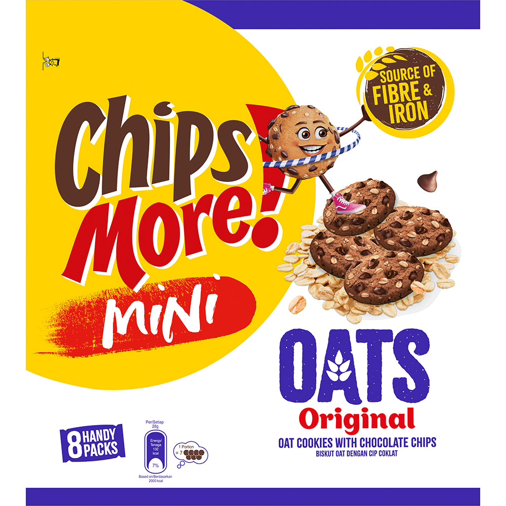 ChipsMore! Oats Original Chocolate Chip Cookies Multipack (8 x 28g) 224G – 4264853