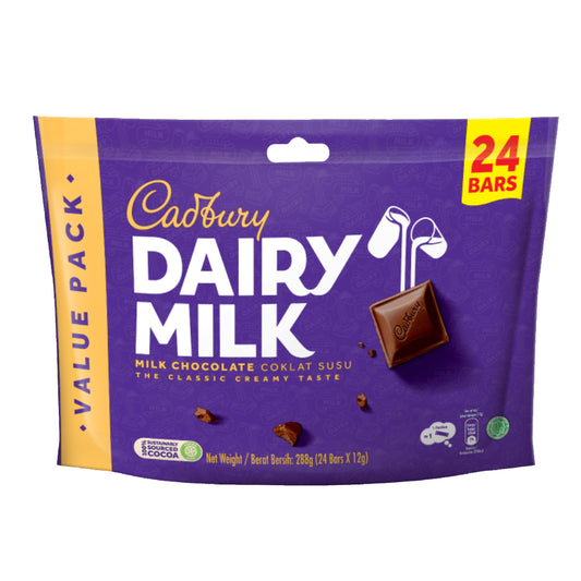 Cadbury Dairy Milk Plain Doybag 24 Bars 288G