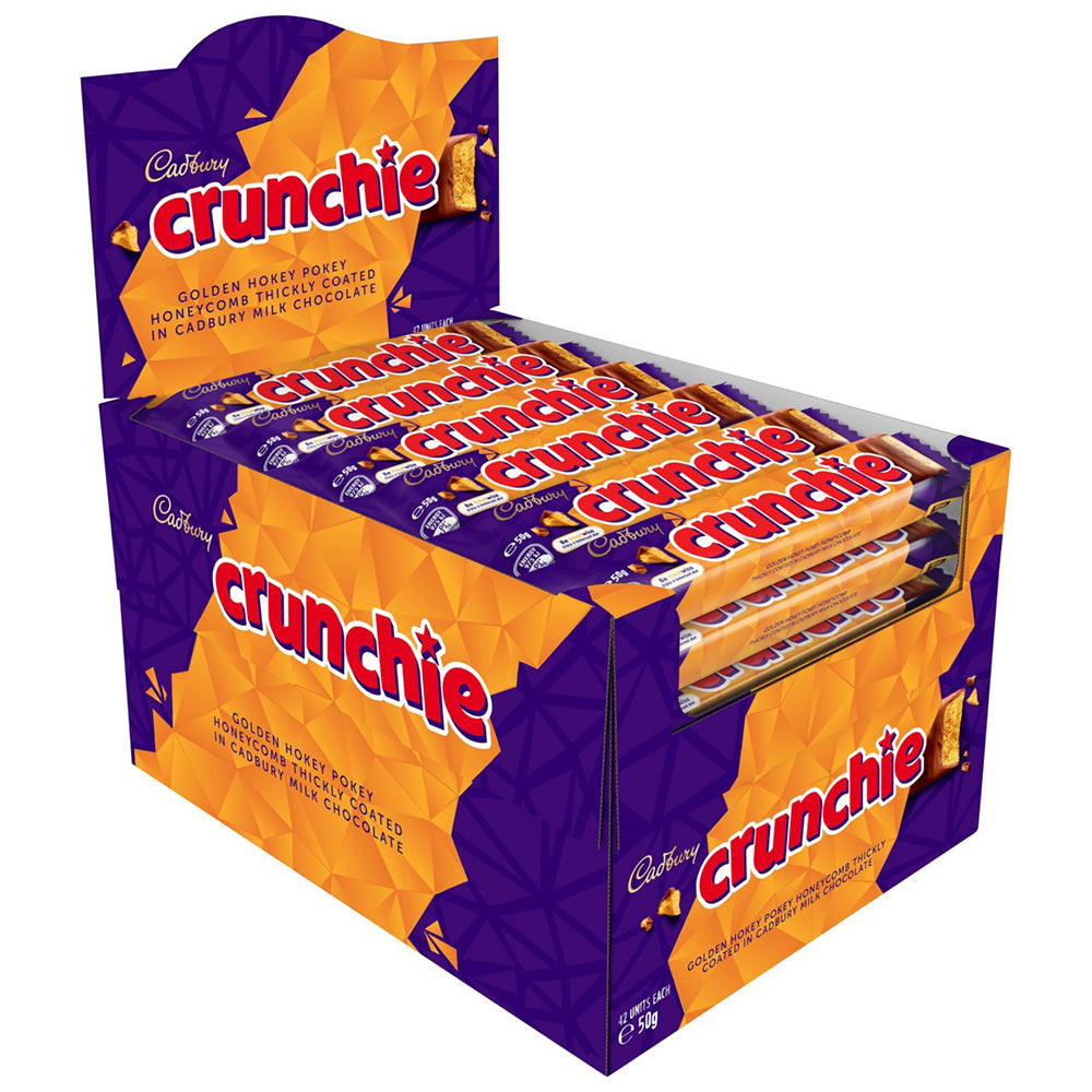 Cadbury Crunchie Chocolate Chunky Gold Bar of Delicious Honeycomb Smothered 50G – 615562