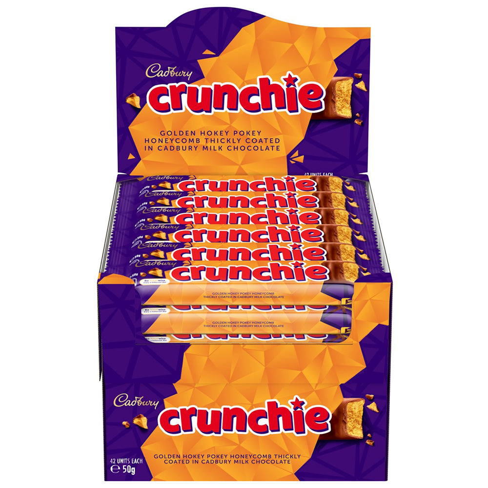 Cadbury Crunchie Chocolate Chunky Gold Bar of Delicious Honeycomb Smothered 50G – 615562