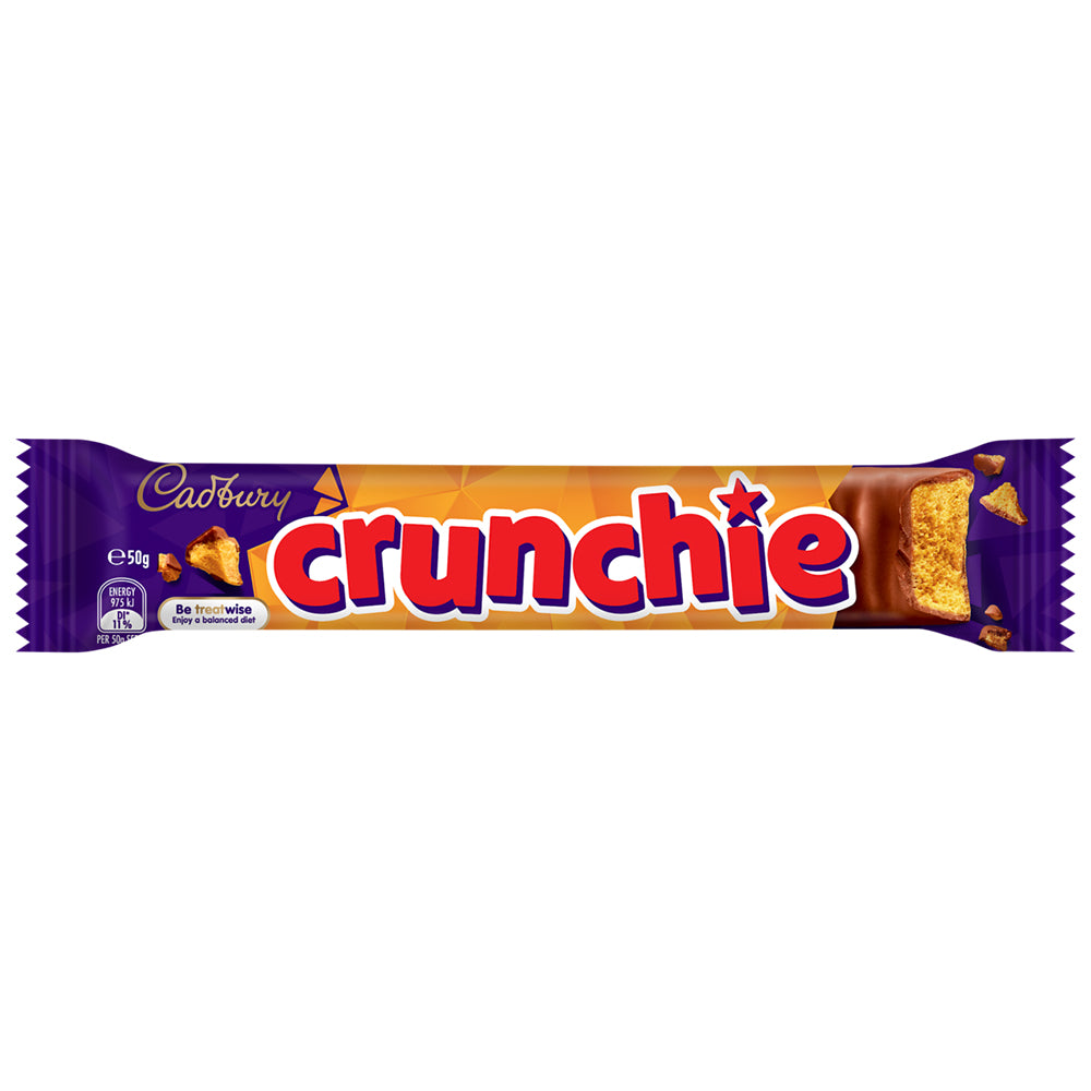 Cadbury Crunchie Chocolate Chunky Gold Bar of Delicious Honeycomb Smothered 50G – 615562