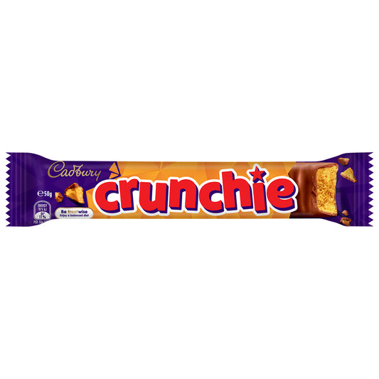 Cadbury Crunchie Chocolate Chunky Gold Bar of Delicious Honeycomb Smothered 50G – 615562