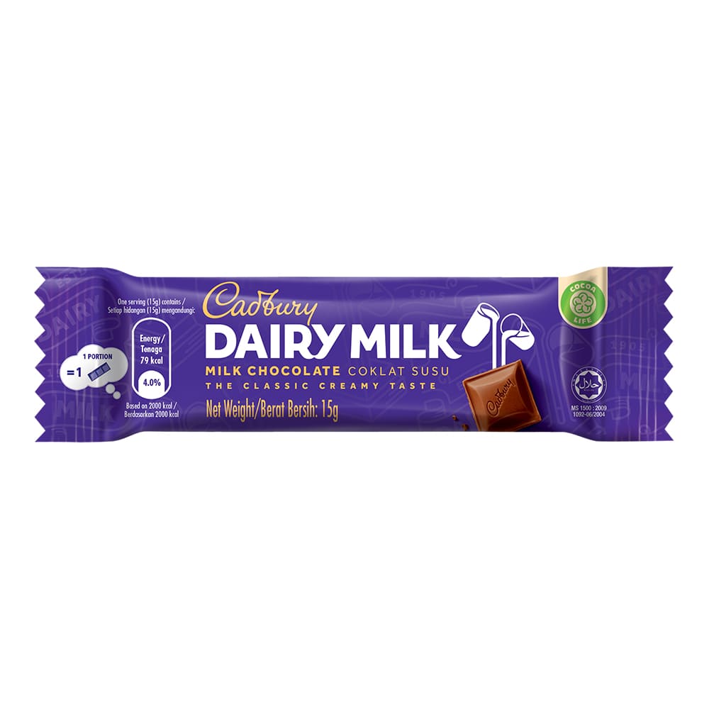 Cadbury Dairy Milk Chocolate 15g – 616105