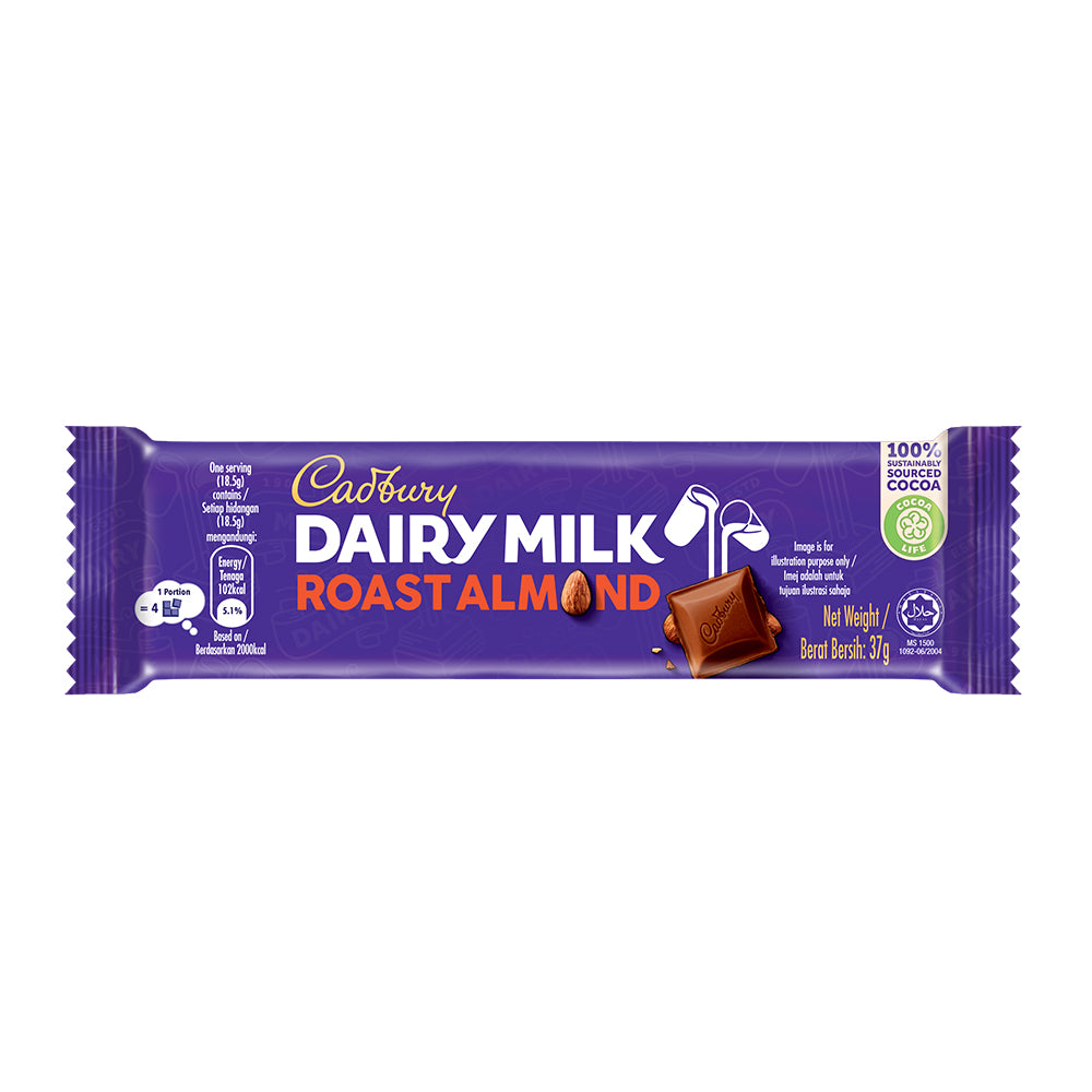 Cadbury Dairy Milk Chocolate Roast Almond 37g - 4265594