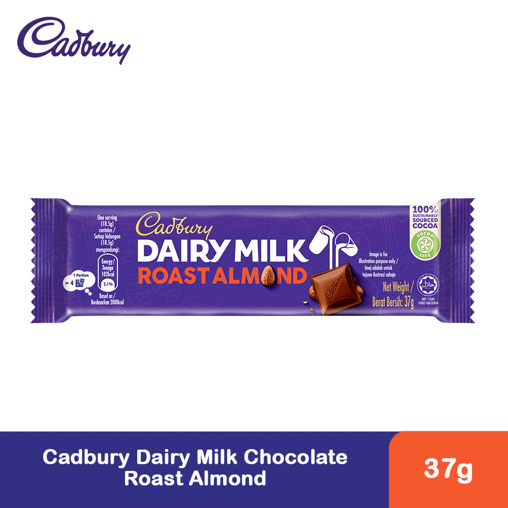 Cadbury Dairy Milk Chocolate Roast Almond 37g - 4265594