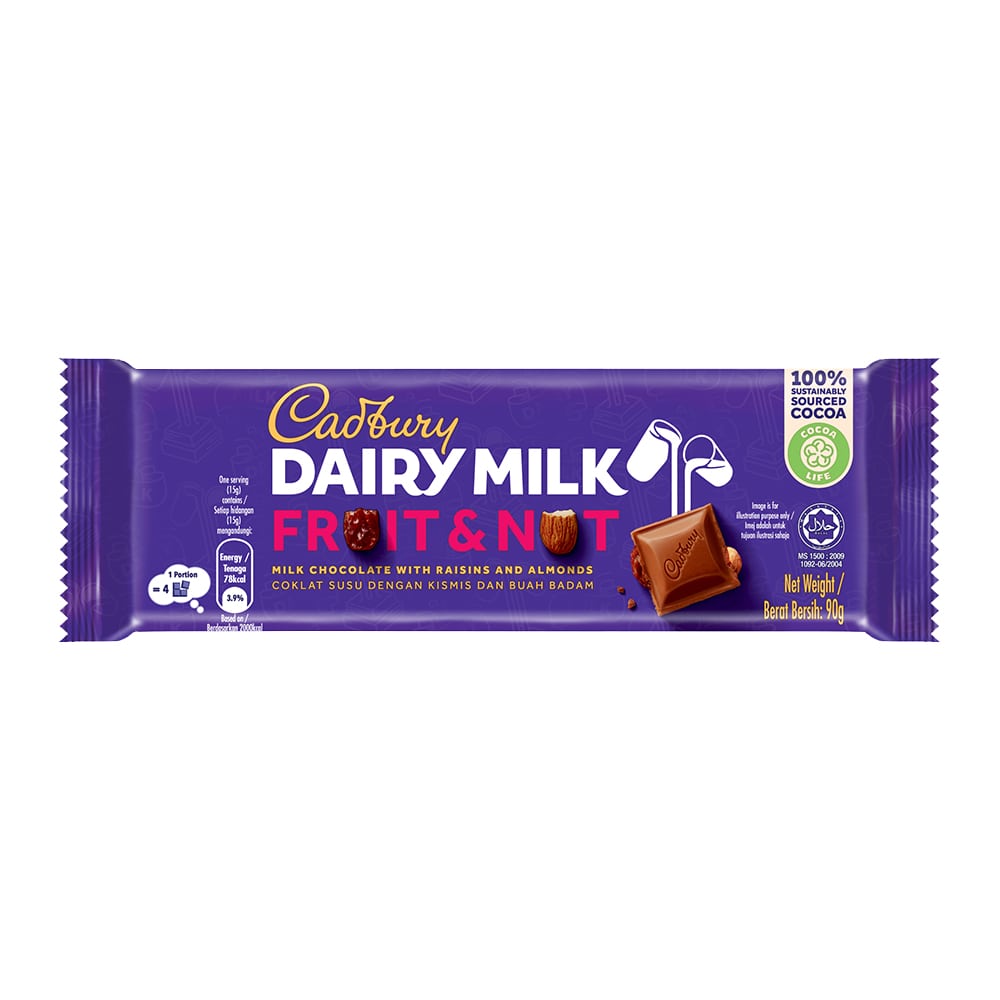 Cadbury Dairy Milk Chocolate Fruit & Nut 90g – 4265599