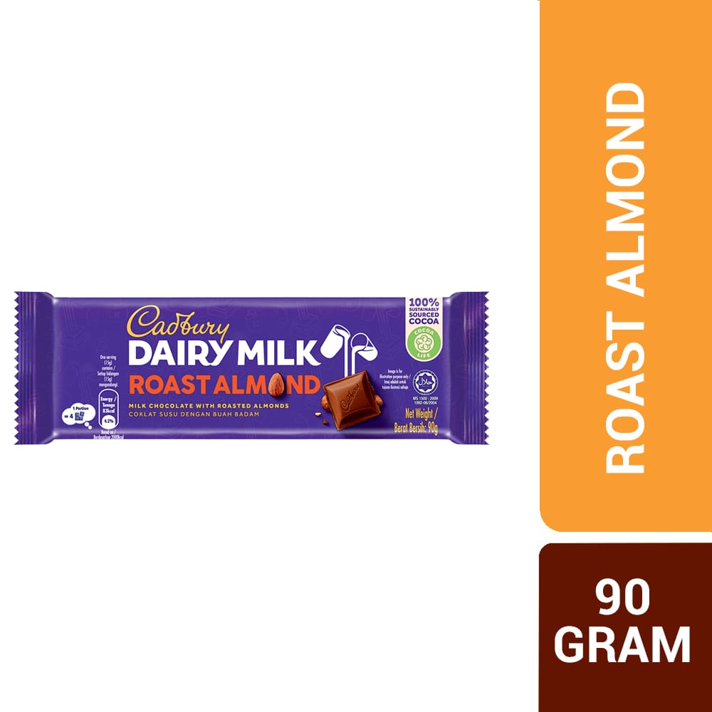 Cadbury Dairy Milk Chocolate Roast Almond 90g – 4265597
