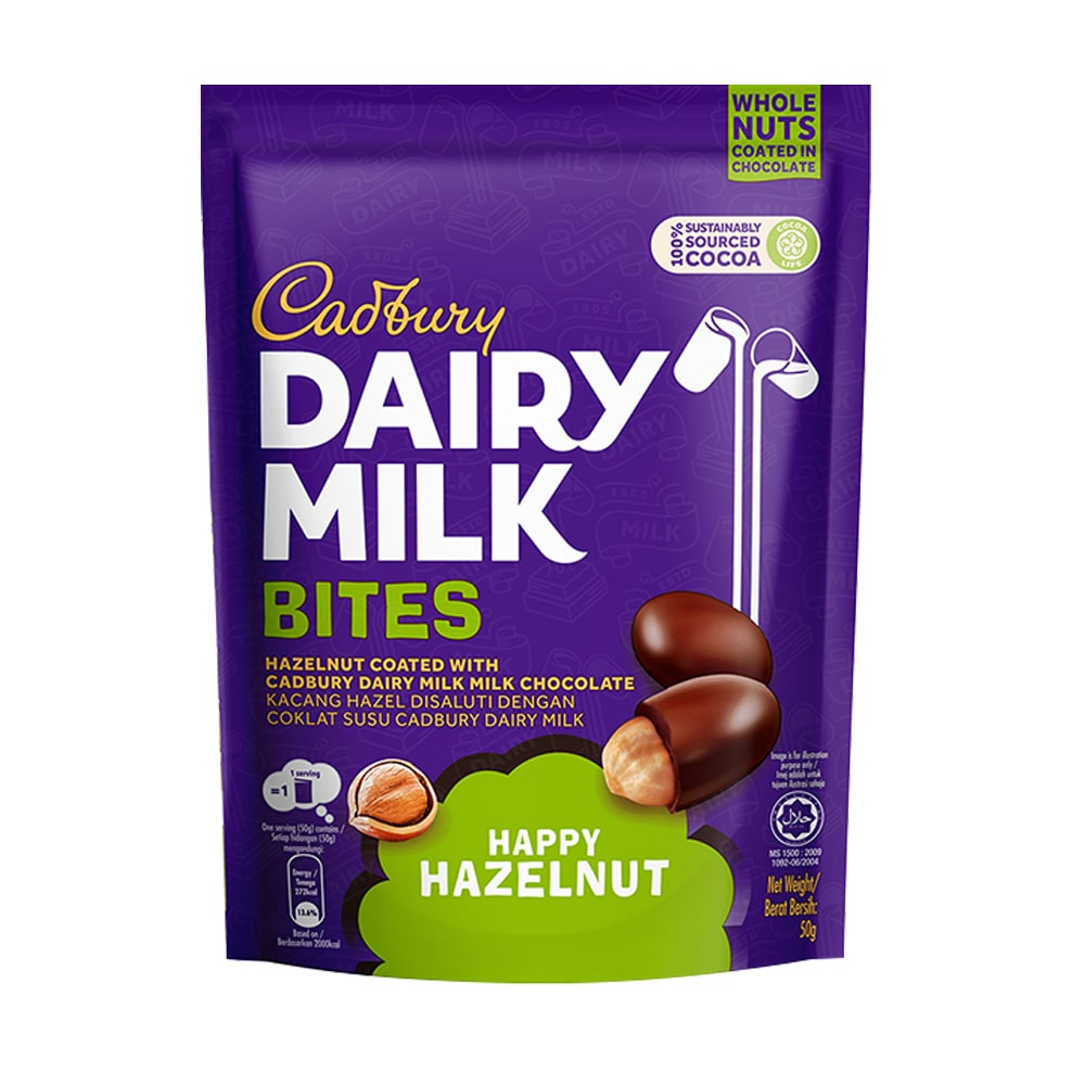 Cadbury Dairy Milk Happy Hazelnut Bites 50g – 4260329