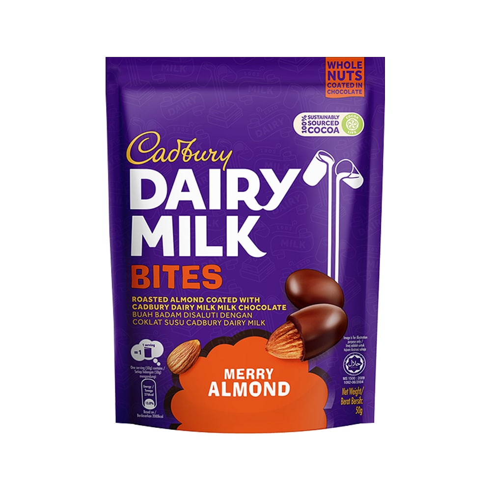 Cadbury Dairy Milk Merry Almond Bites 50g – 4260328