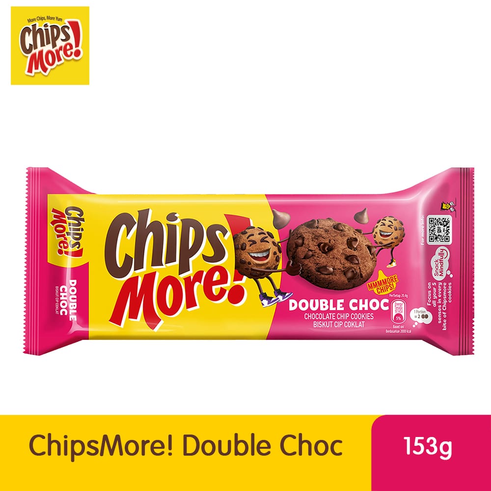 ChipsMore! Double Choc Chocolate Chip Cookies 153G – 4277598