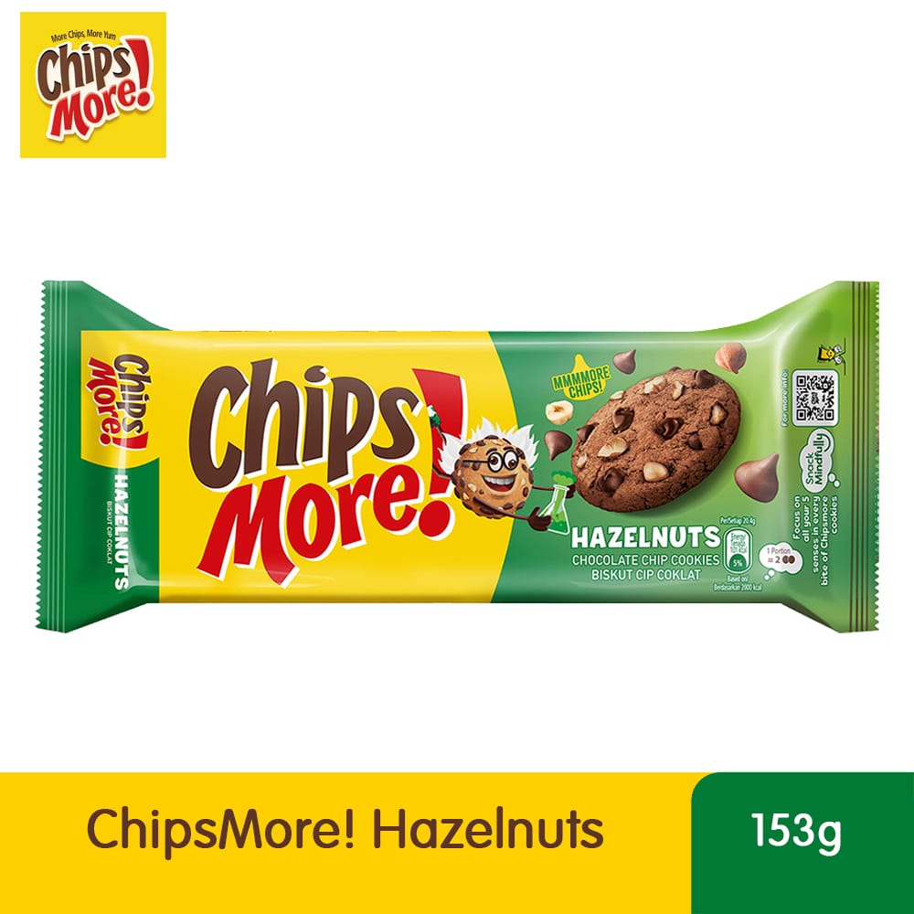 ChipsMore! Hazelnuts Chocolate Chip Cookies 153G – 4277597