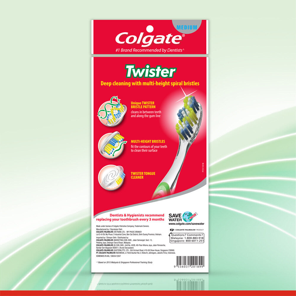 Colgate Twister Toothbrush Valuepack 3s (Soft)