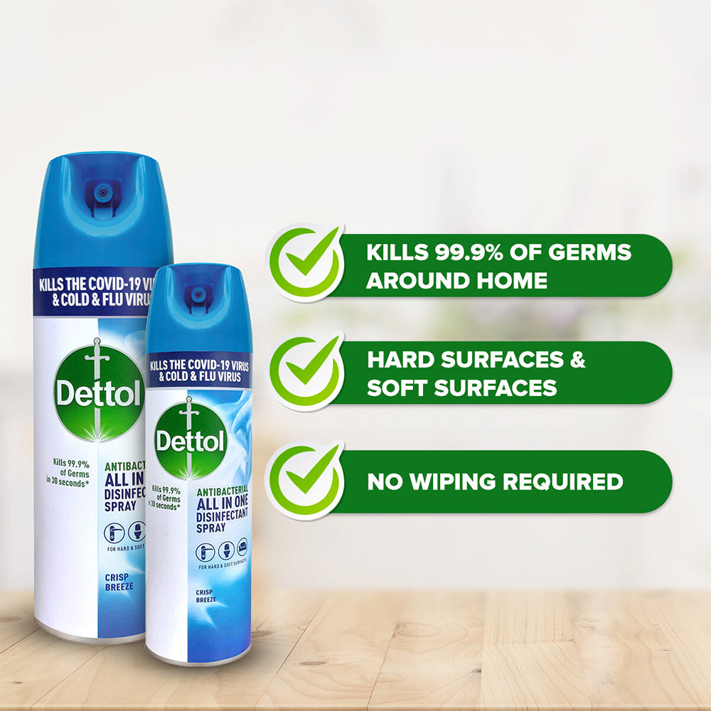 Dettol Antibacterial Disinfectant Spray 225ml Crisp Breeze