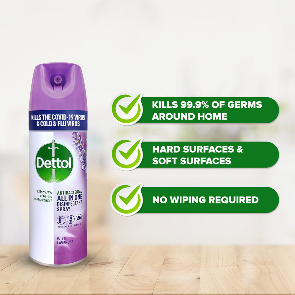 DETTOL DISINFECTANT SPRAY LAVENDER 450ML