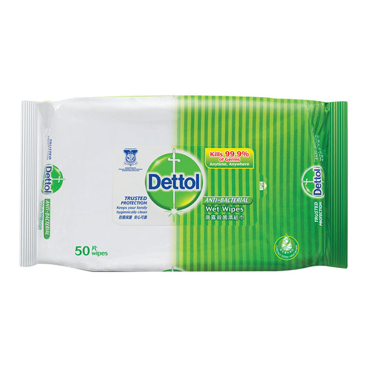 DETTOL ANTI-BACTERIAL WET WIPES 50S