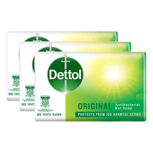 Dettol Antibacterial Body Bar Soap Original 60g x 3