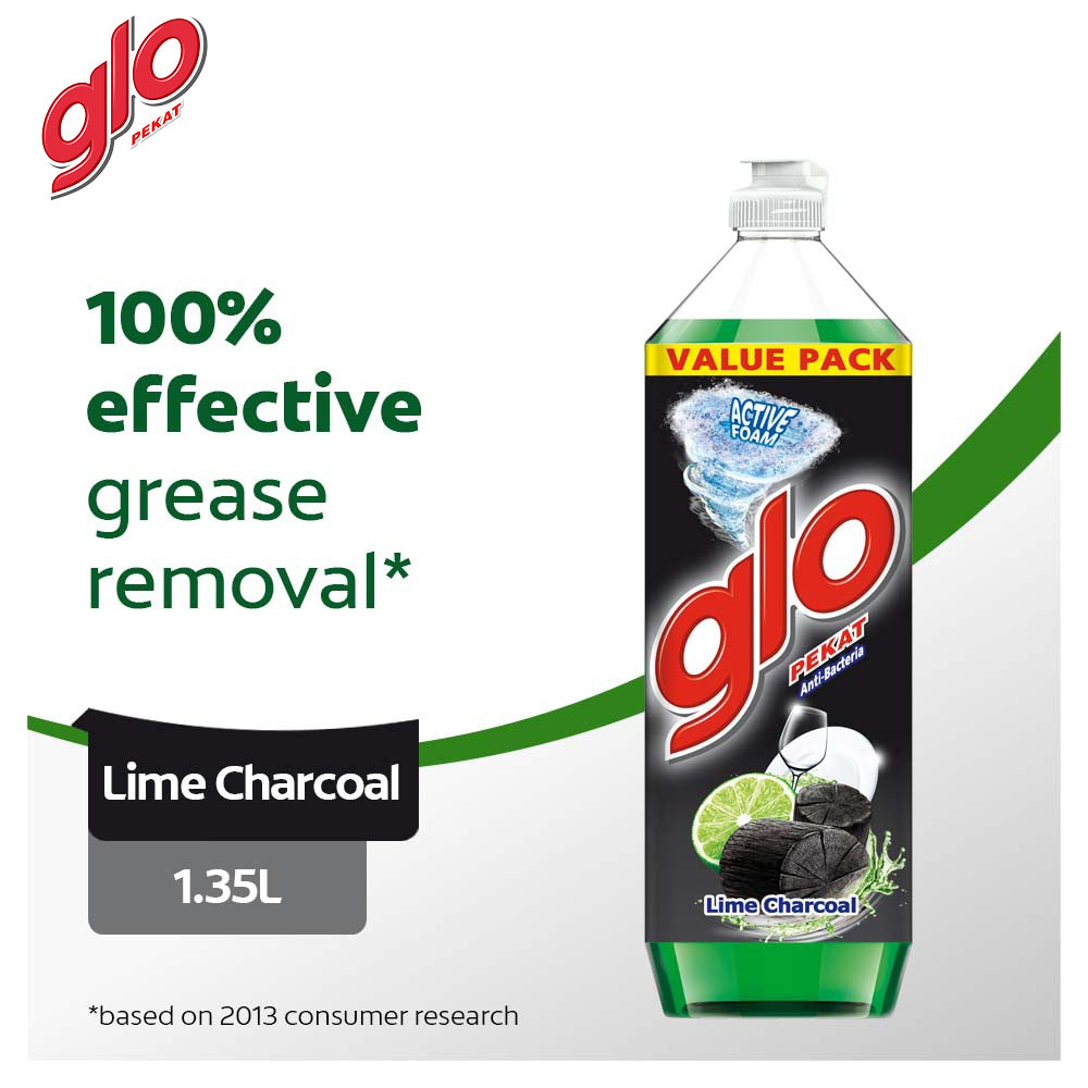 Glo Active 泡沫青柠木炭洗洁精 1.35L – 1120666 