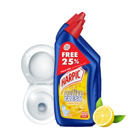 Harpic Power Plus Lemon (750ml + 500ml) Disinfectant Toilet Bowl Cleaner - 3154769