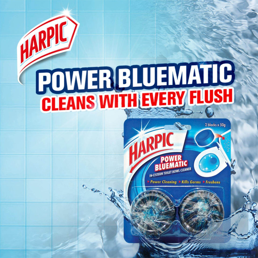 Harpic Power Flushmatic Lavender Toilet Block Twin Pack (50g x 2) – 3225747