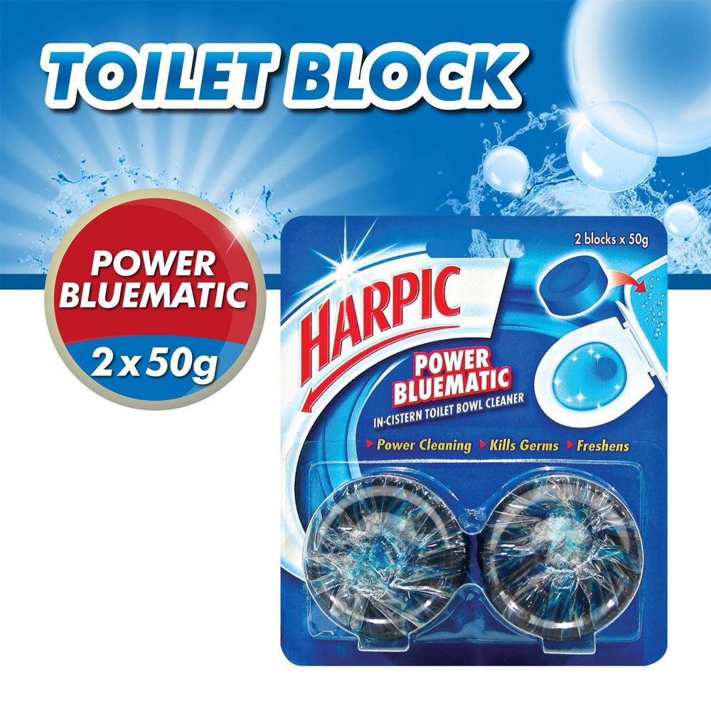 Harpic Power Flushmatic Lavender Toilet Block Twin Pack (50g x 2) – 3225747