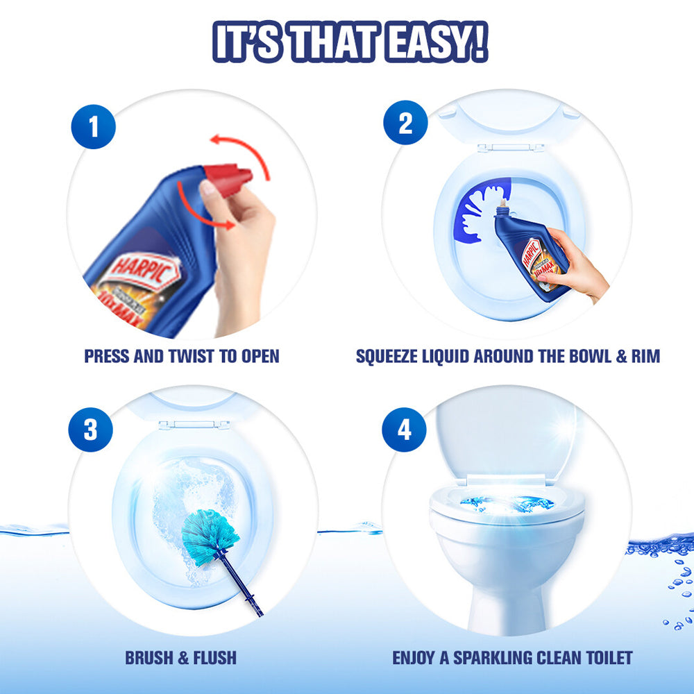 Harpic Power Plus Original (675ml + 450ml) Disinfectant Toilet Bowl Cleaner
