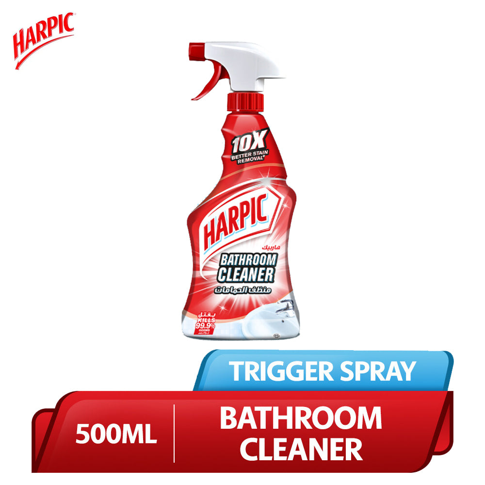 Harpic Trigger Bathroom Cleaner Spray 500ml [10X better stain removal] - 3106314