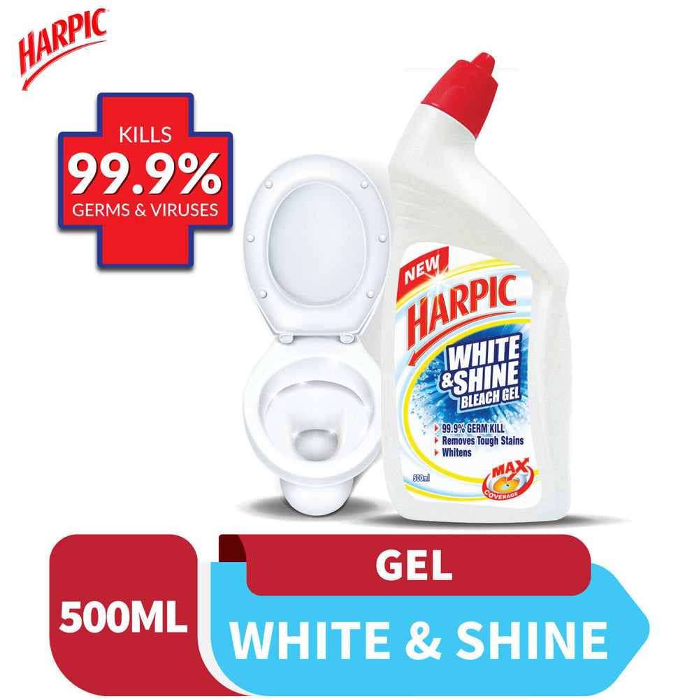 Harpic White & Shine Bleach Gel Active Cleaning Gel 500ml – 1558155