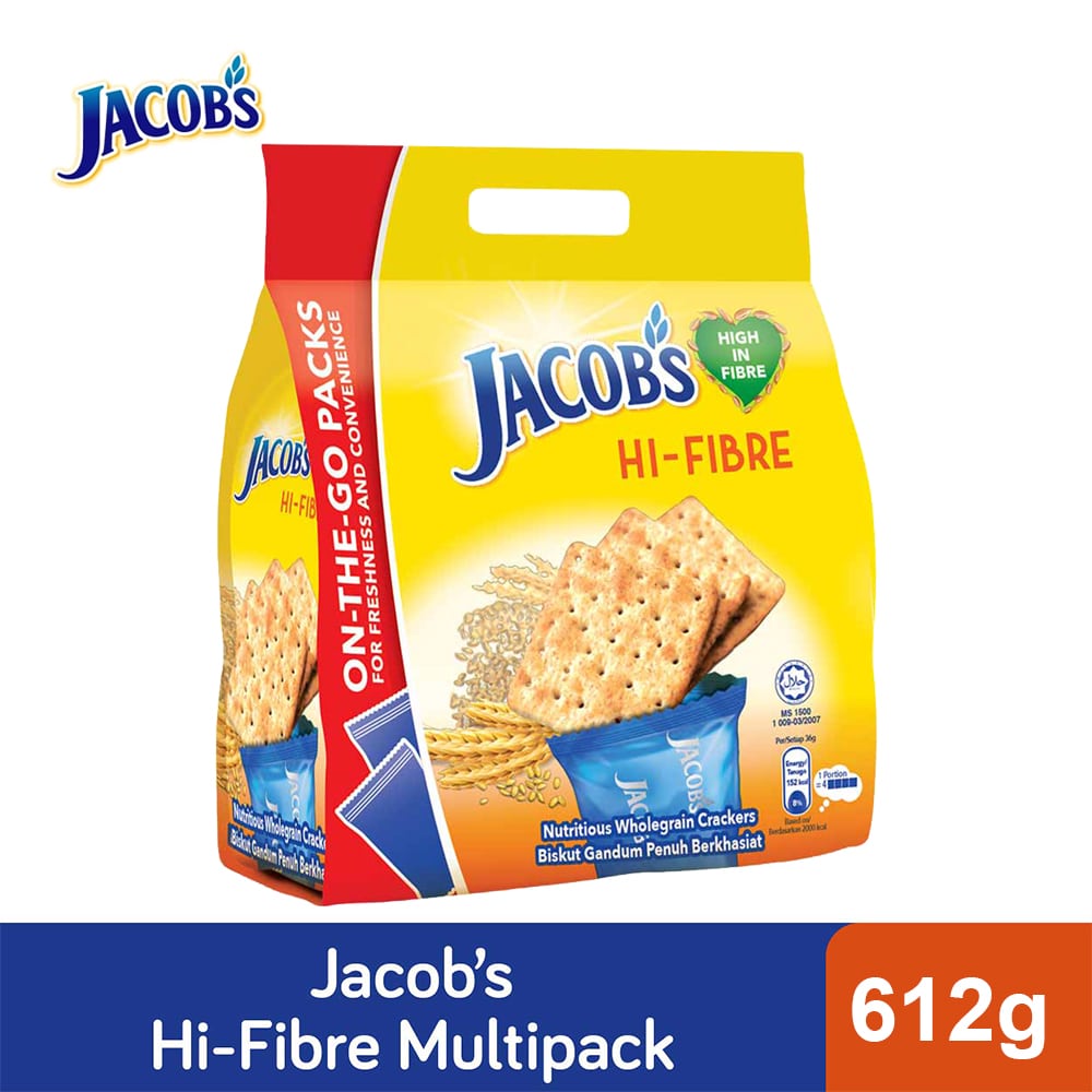 Jacob’s MultiPack Hi-Fibre Cream Crackers 612G – 4282481
