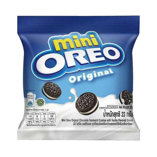 Mini Oreo Original Chocolate Sandwich Cookies with Vanilla Flavored Cream Pouch