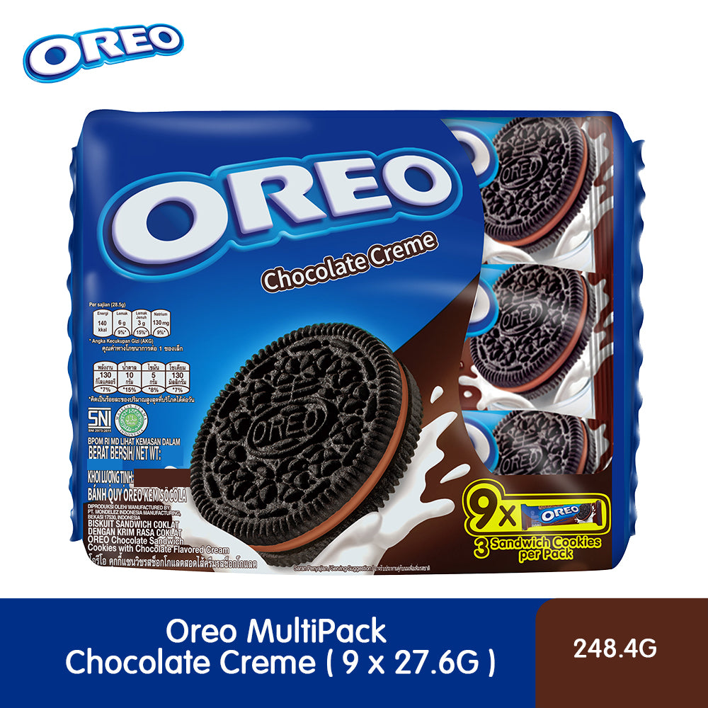 Oreo Chocolate Sandwich Cookies with Chocolate Creme Flavored Cream Multi Pack 248.4g (9 X 27.6G) – 4301014