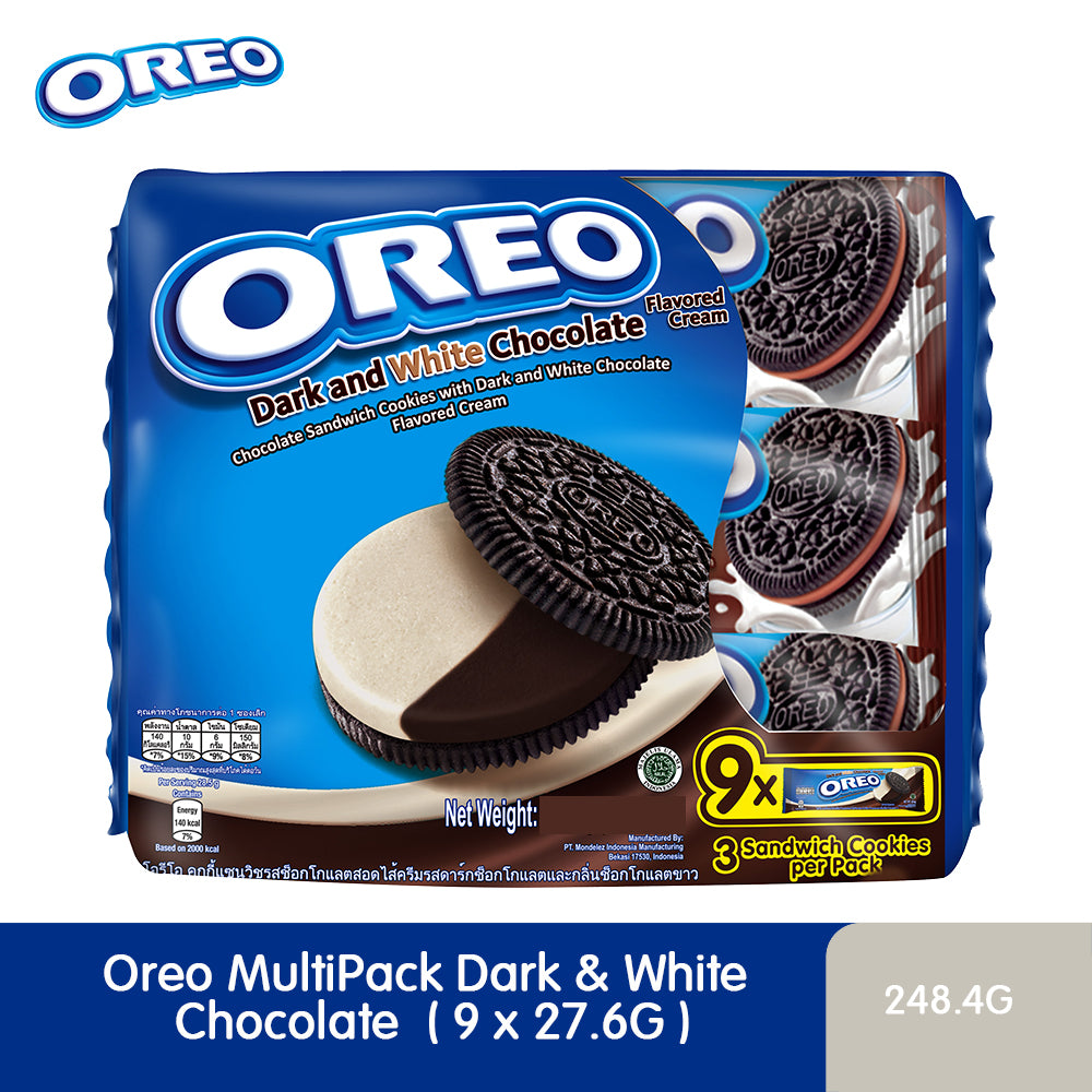 Oreo Dark and White Chocolate Flavored Cream Sandwich Cookies Multi Pack 248.4g (9 X 27.6G) – 4301016