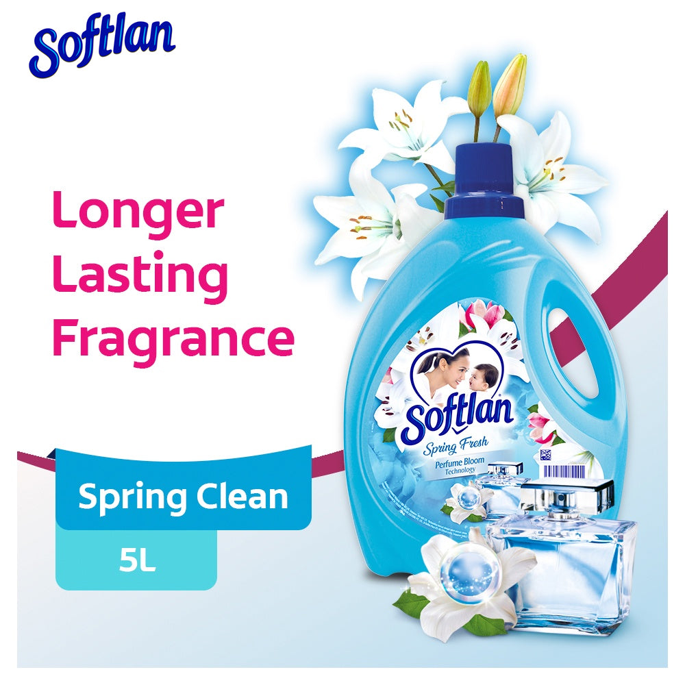 Softlan 抗皱春日清新（蓝色）衣物柔顺剂 5L – 1108696 