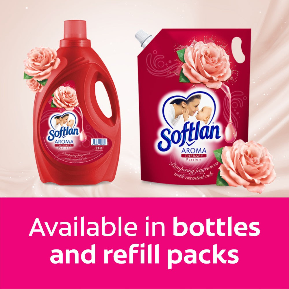Softlan Aroma Therapy Passion (Red) Fabric Softener 500ml Refill Concentrate Pouch – 1120325