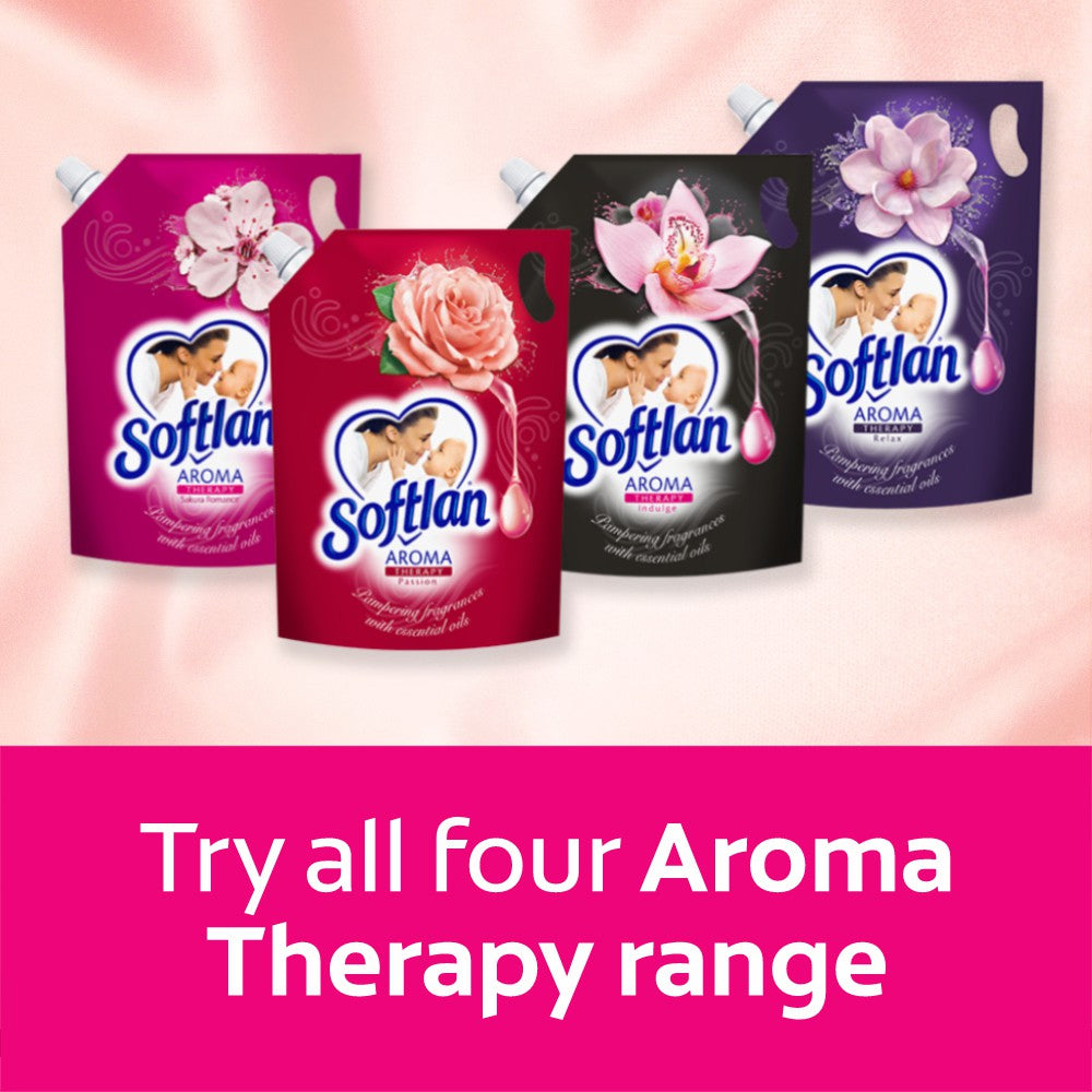 Softlan Aroma Therapy Passion (Red) Fabric Softener 500ml Refill Concentrate Pouch – 1120325