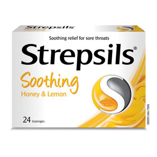 Strepsils Honey Lemon Soothing 24s Throat Relief Lozenges