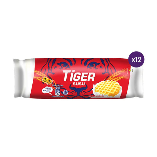 Tiger Biskuat Susu Milk Flavoured Biscuits 12 X 75G - 4274201x12