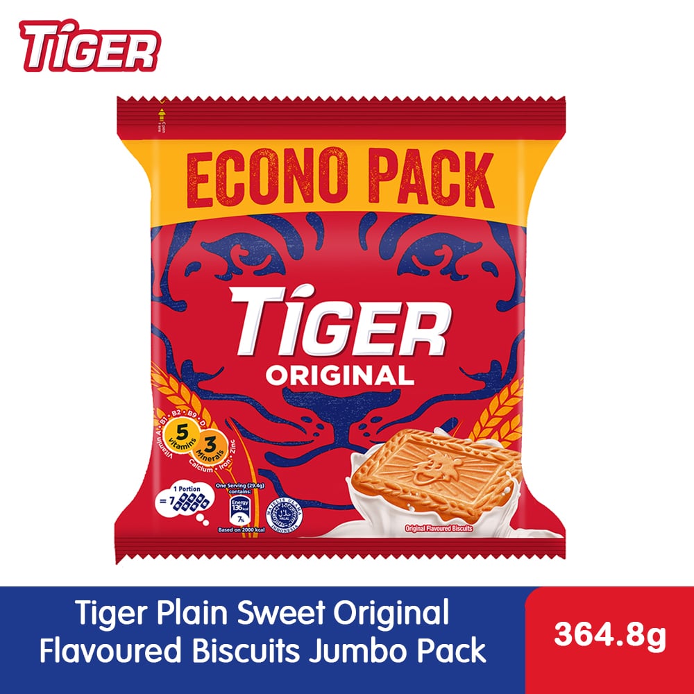 Tiger Plain Sweet Original Flavoured Biscuits Jumbo Pack 364.8G – 4282675
