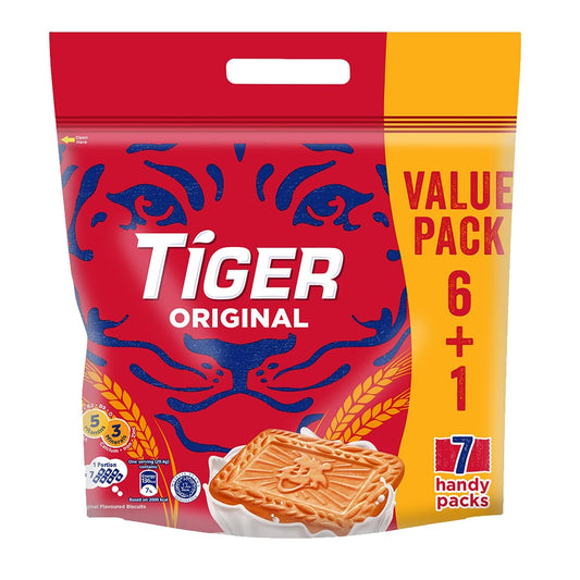 Tiger Plain Sweet Original Flavoured Biscuits Multi Pack 7 Handy Packs 372.4G – 4282669