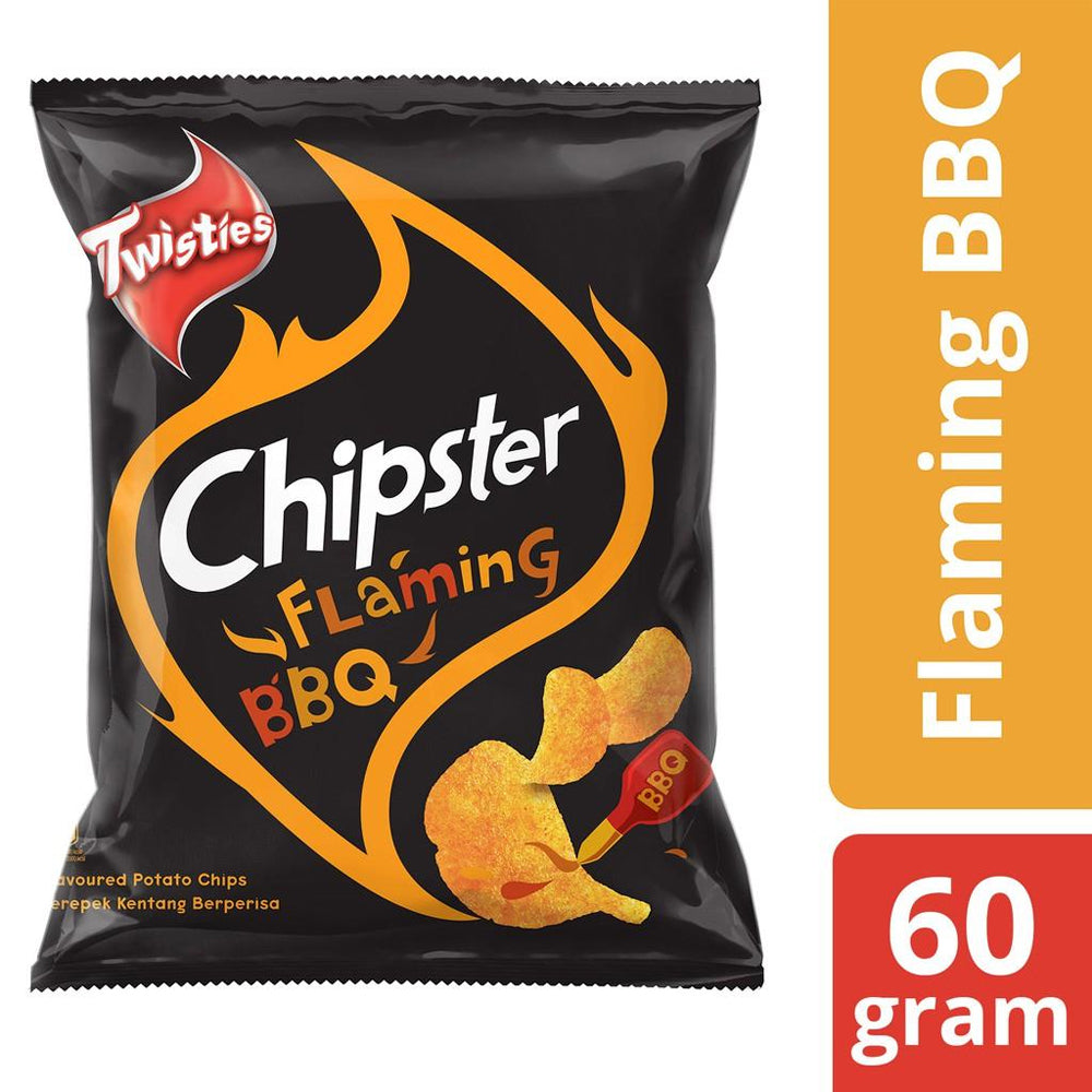 Twisties Chipster Flaming BBQ Flavoured Potato Chips 60g – 4049261