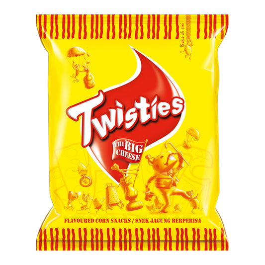 Twisties Flavoured Corn Snacks Cheeky Cheddar Cheese Flavour 13G