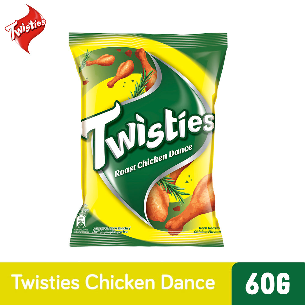 Twisties Flavoured Corn Snacks Herb Roasted Chicken Dance Flavour 60g – 4258787