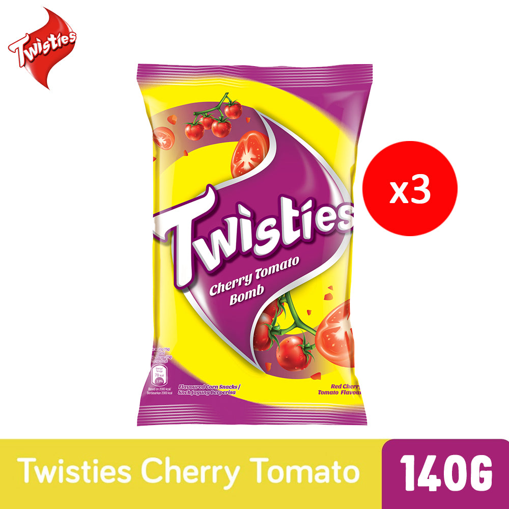 Twisties Flavoured Corn Snacks Red Cherry Tomato Flavour 140g
