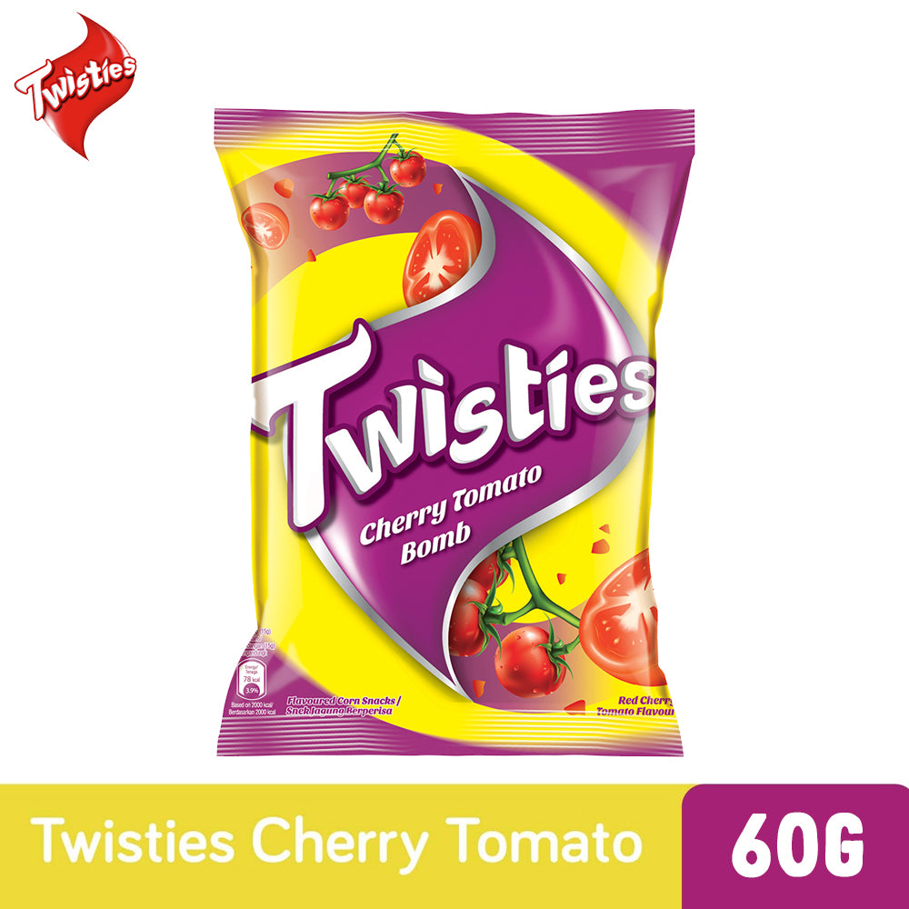 Twisties Flavoured Corn Snacks Red Cherry Tomato Flavour 60g – 4258786