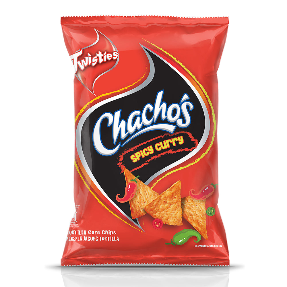 Twisties Chacho’s Spicy Curry Tortilla Corn Chips 70g